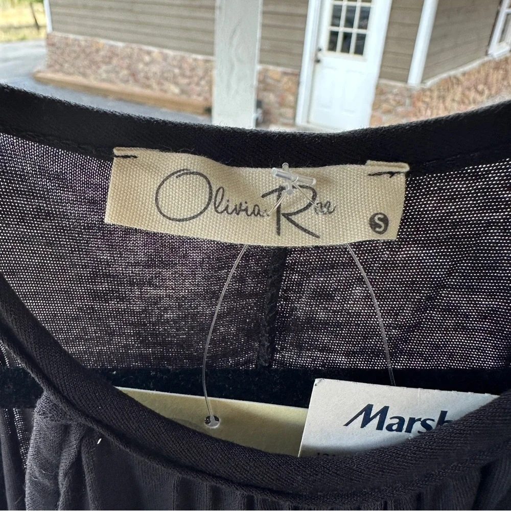 Olivia Rae - Flowy long dress - Black - S - Picture 3 of 5